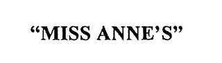 "MISS ANNE'S" logo