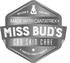 MISS BUD'S CBD SKIN CARE MADE WITH CANTATREX + NATURE'S ORIGINAL A TRUSTED FAMILY FORMULA logo