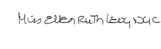 MISS ELLEN RUTH LEVY NYC logo