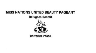 MISS NATIONS UNITED BEAUTY PAGEANT REFUGEES BENEFIT UNIVERSAL PEACE logo