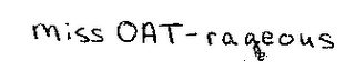 MISS OAT-RAGEOUS logo