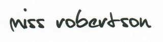 MISS ROBERTSON logo