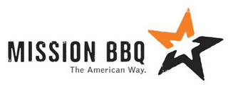 MISSION BBQ THE AMERICAN WAY. logo