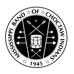 MISSISSIPPI BAND OF CHOCTAW INDIANS 1945 logo