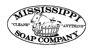 MISSISSIPPI SOAP COMPANY "CLEANS ANYTHING" logo
