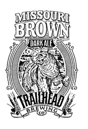 MISSOURI BROWN DARK ALE TRAILHEAD BREWING CO logo