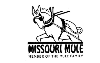 MISSOURI MULE MEMBER OF THE MULE FAMILY logo