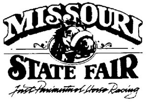 MISSOURI STATE FAIR FIRST PARIMUTUEL HORSE RACING logo