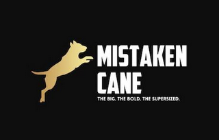 MISTAKEN CANE - THE BIG. THE BOLD. THE SUPERSIZED. logo