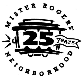 MISTER ROGERS' NEIGHBORHOOD 25 YEARS logo