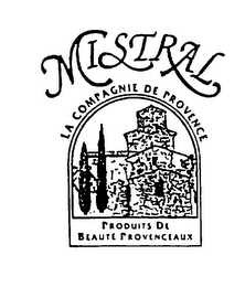 MISTRAL LA COMPAGNIE DE PROVENCE PRODUITS DE BEAUTE PROVENCEAUX logo