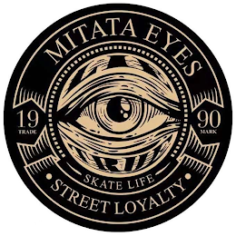MITATA EYES STREET LOYALTY 19 TRADE 90 MARK SKATE LIFE LIE TRUE logo