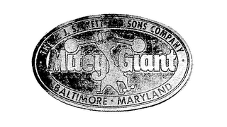 MITEY GIANT THE A. J. SACKETT AND SONS COMPANY BALTIMORE MARYLAND logo