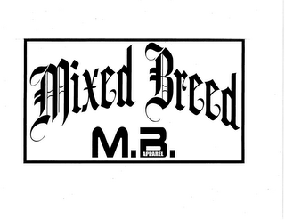 MIXED BREED M.B. APPAREL logo