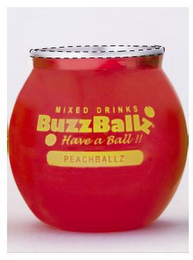 MIXED DRINKS BUZZBALLZ HAVE A BALL!! PEACHBALLZ logo