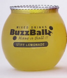MIXED DRINKS BUZZBALLZ HAVE A BALL!! STIFF LEMONADE SHAKE IT! logo