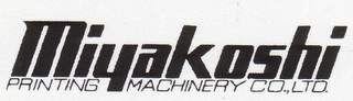 MIYAKOSHI PRINTING MACHINERY CO., LTD logo