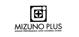 MIZUNO PLUS MIZUNO PERFORMANCE LAYER UNIVERSAL SYSTEM logo