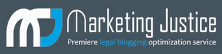 MJ MARKETING JUSTICE PREMIERE LEGAL BLOGGING OPTIMIZATION SERVICE logo
