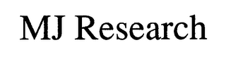 MJ RESEARCH logo