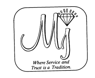 MJ WHERE SERVICE AND TRUST IS A TRADITION logo