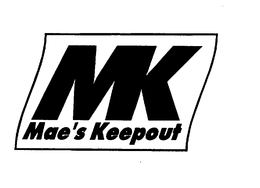 MK MAE'S KEEPOUT logo