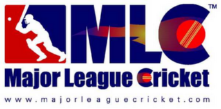 MLC MAJOR LEAGUE CRICKET WWW.MAJORLEAGUECRICKET.COM logo