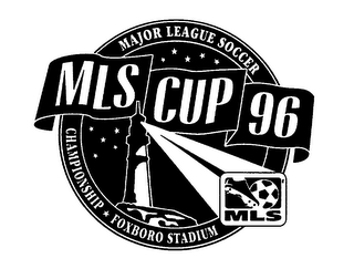 MLS CUP 96 MAJOR LEAGUE SOCCER CHAMPIONSHIP FOXBORO STADIUM logo