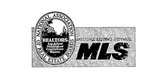 MLS NATIONAL ASSOCIATION OF REAL ESTATE BOARDS REALATORS ARE ACTIVE MEMBERS OF CONSTITUENT BOARDS MULTIPLE LISTING SERVICE logo