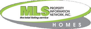 MLS PROPERTY INFORMATION NETWORK, INC., THE TOTAL LISTING SERVICE, HOMES logo