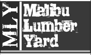 MLY MALIBU LUMBER YARD logo