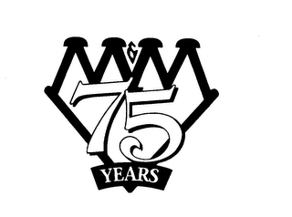 M&M 75 YEARS logo