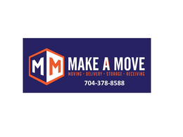 MM MAKE A MOVE MOVING · DELIVERY · STORAGE · RECEIVING 704-378-8588 logo