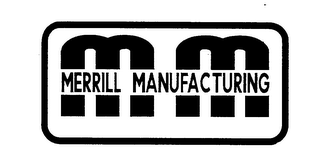 MM MERRILL MANUFACTURING logo