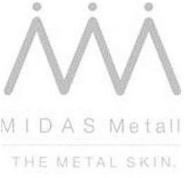 MM MIDAS METALL THE METAL SKIN logo