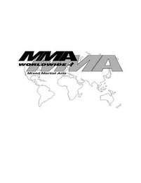 MMA MMA WORLDWIDE MIXED MARTIAL ARTS logo