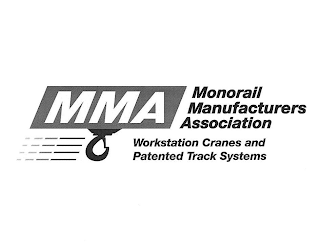MMA MONORAIL MANUFACTURERS ASSOCIATION WORKSTATION CRANES AND PATENTED TRACK SYSTEMS logo