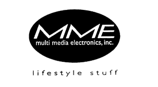 MME MULTI MEDIA ELECTRONICS, INC. LIFESTYLE STUFF logo