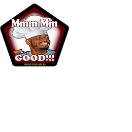 MMM MM GOODE!! FAMOUS FRIED-BAR BQ logo