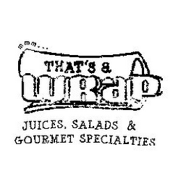 MMM... THAT'S A WRAP JUICES, SALADS & GOURMET SPECIALITIES logo