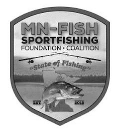 MN-FISH SPORTFISHING FOUNDATION · COALITION "STATE OF FISHING" EST. 2018 logo