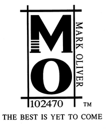 MO MARK OLIVER 102470 THE BEST IS YET TO COME logo