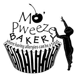 MO' PWEEZE BAKERY WHERE HAVING ALLERGIES CAN BE A TREAT logo