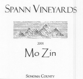 MO ZIN SPANN VINEYARD 2001 SONOMA COUNTY logo