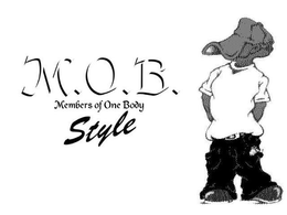 M.O.B. MEMBERS OF ONE BODY STYLE logo