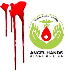MOBILE BLOOD DRAWING ANGEL HANDS DIAGNOSTICS logo
