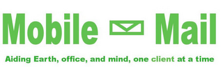 MOBILE-MAIL AIDING EARTH, OFFICE, AND MIND, ONE CLIENT AT A TIME logo