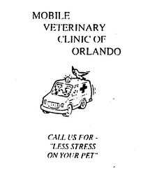MOBILE VETERINARY CLINIC OF ORLANDO CALL US FOR-"LESS STRESS ON YOUR PET" logo