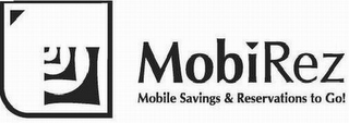 MOBIREZ MOBILE SAVINGS & RESERVATIONS TO GO! logo