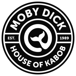 MOBY DICK EST. 1989 HOUSE OF KABOB logo